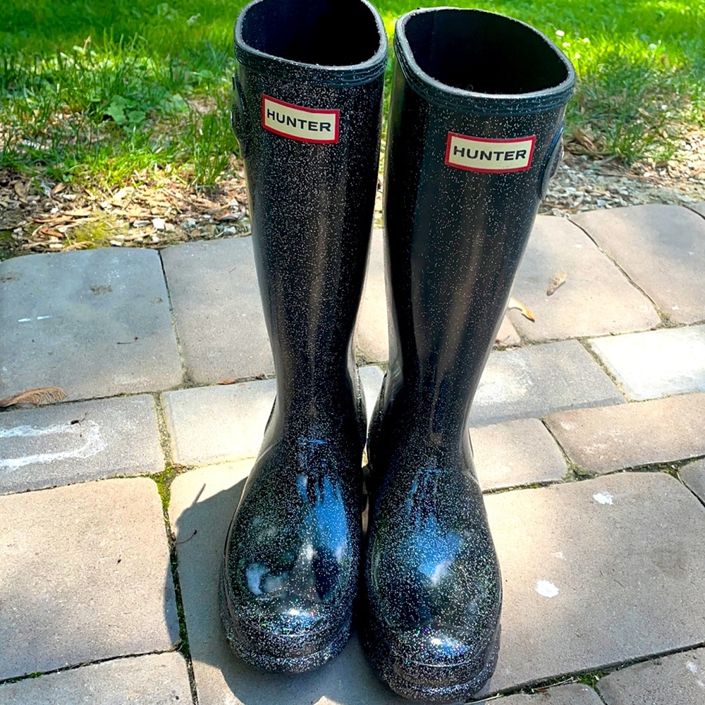 Hunter Original Big Kids Giant Glitter Rain Boots